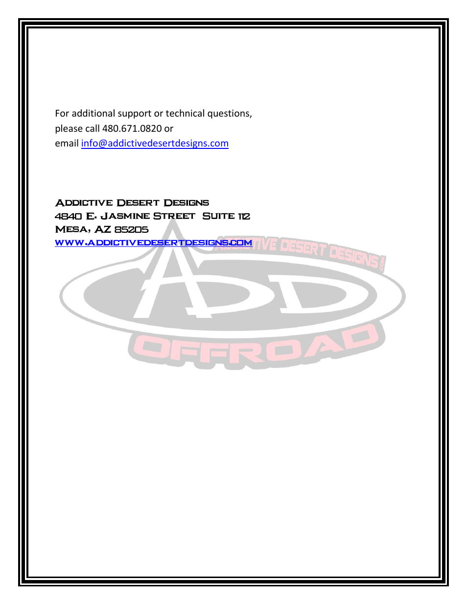 Addictive Desert Designs 2010 - 2014 Ford F150 / Raptor Transmission Cooler User Manual | Page 5 / 5