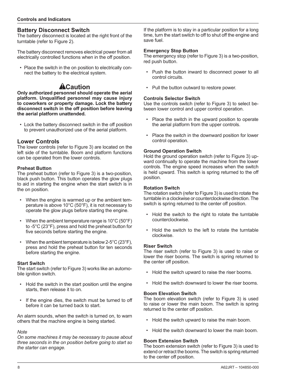 Caution | Snorkel A62JRT User Manual | Page 10 / 26