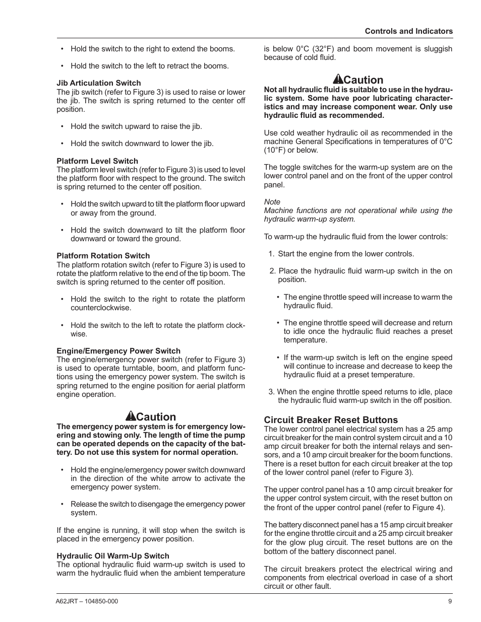 Caution | Snorkel A62JRT User Manual | Page 11 / 26