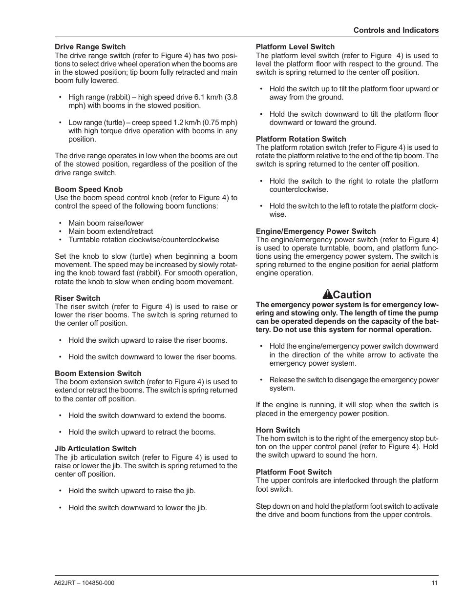 Caution | Snorkel A62JRT User Manual | Page 13 / 26