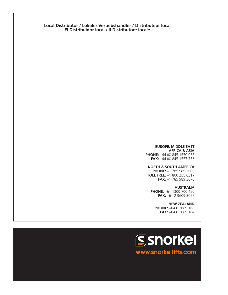 Snorkel A62JRT User Manual | Page 26 / 26