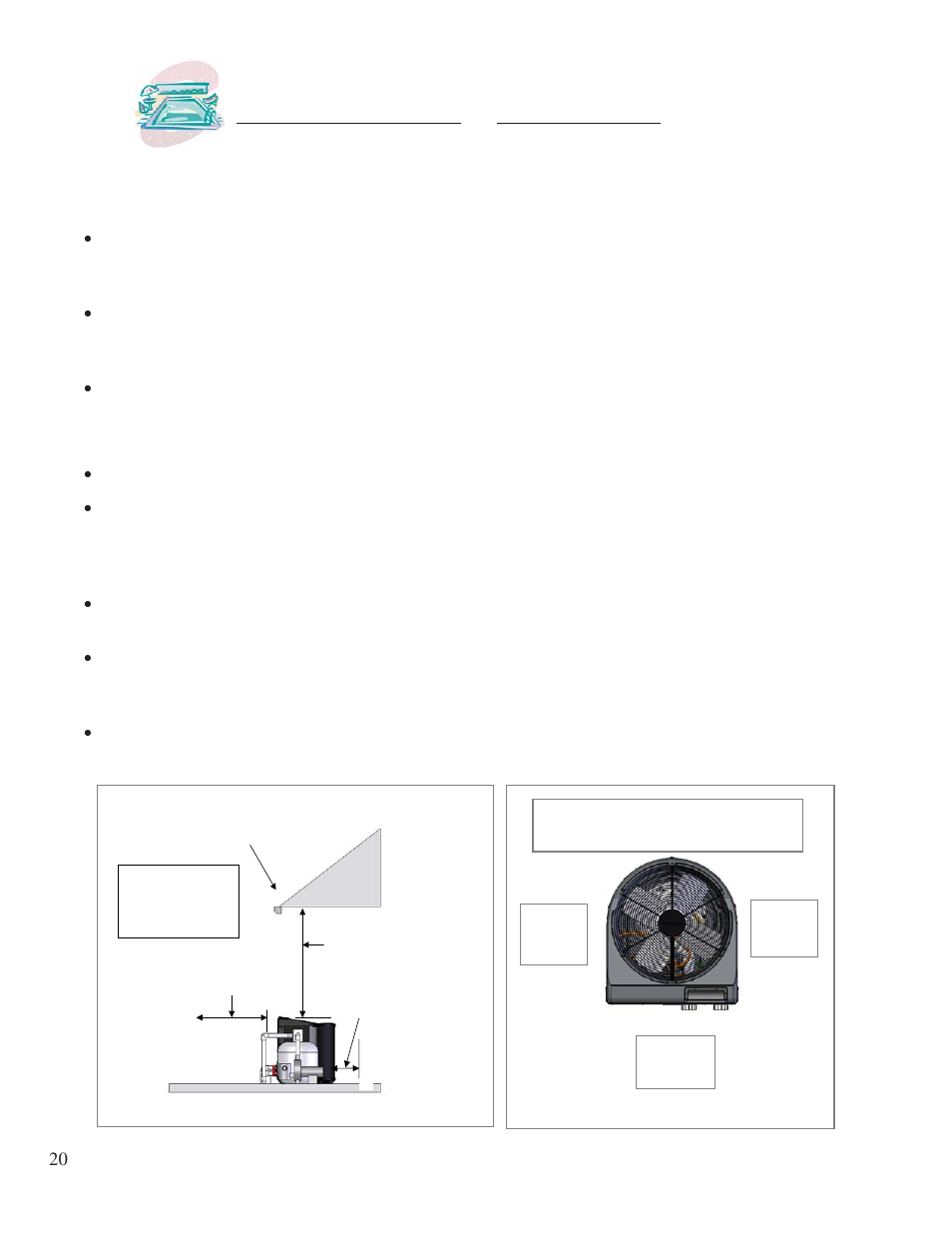 Maintenance & operation, Maintain proper clearances around heater, Control irrigation and storm run off | Continued) | Aquacal 100  EN User Manual | Page 20 / 65