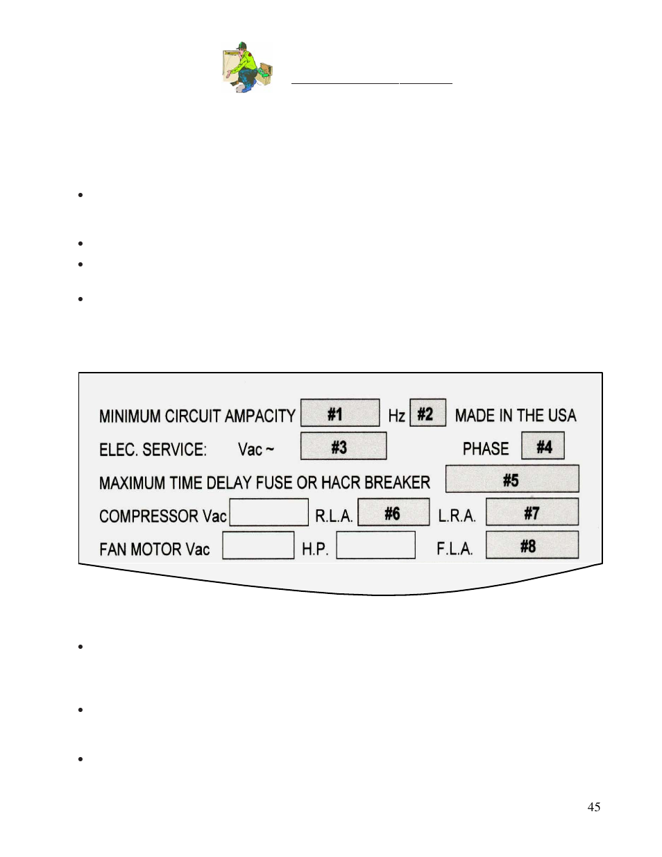 Installation, Electrical requirements (continued) | Aquacal 100  EN User Manual | Page 45 / 65