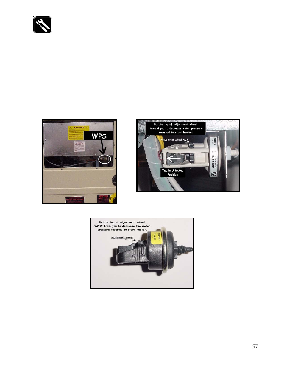 Controls configuration & adjustments | Aquacal 100  EN User Manual | Page 57 / 65