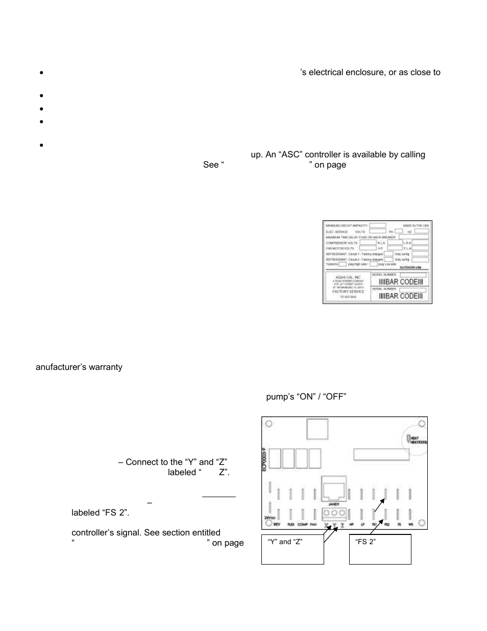 General requirements, Grounding and bonding, Sizing the electrical service | Ground-fault protection, External controls / equipment | Aquacal LTM0266 User Manual | Page 28 / 45