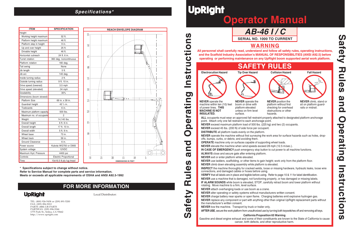 Snorkel AB46-sn1000+ANSI User Manual | 6 pages