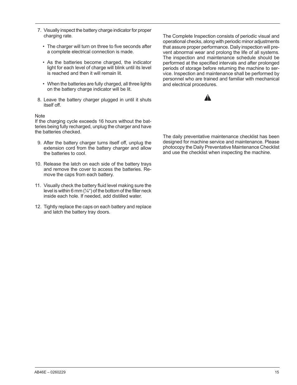 Warning | Snorkel AB46E User Manual | Page 17 / 22