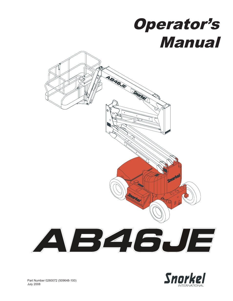 Snorkel AB46JE User Manual | 62 pages