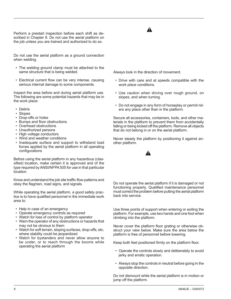 Danger, Warning | Snorkel AB46JE User Manual | Page 12 / 62