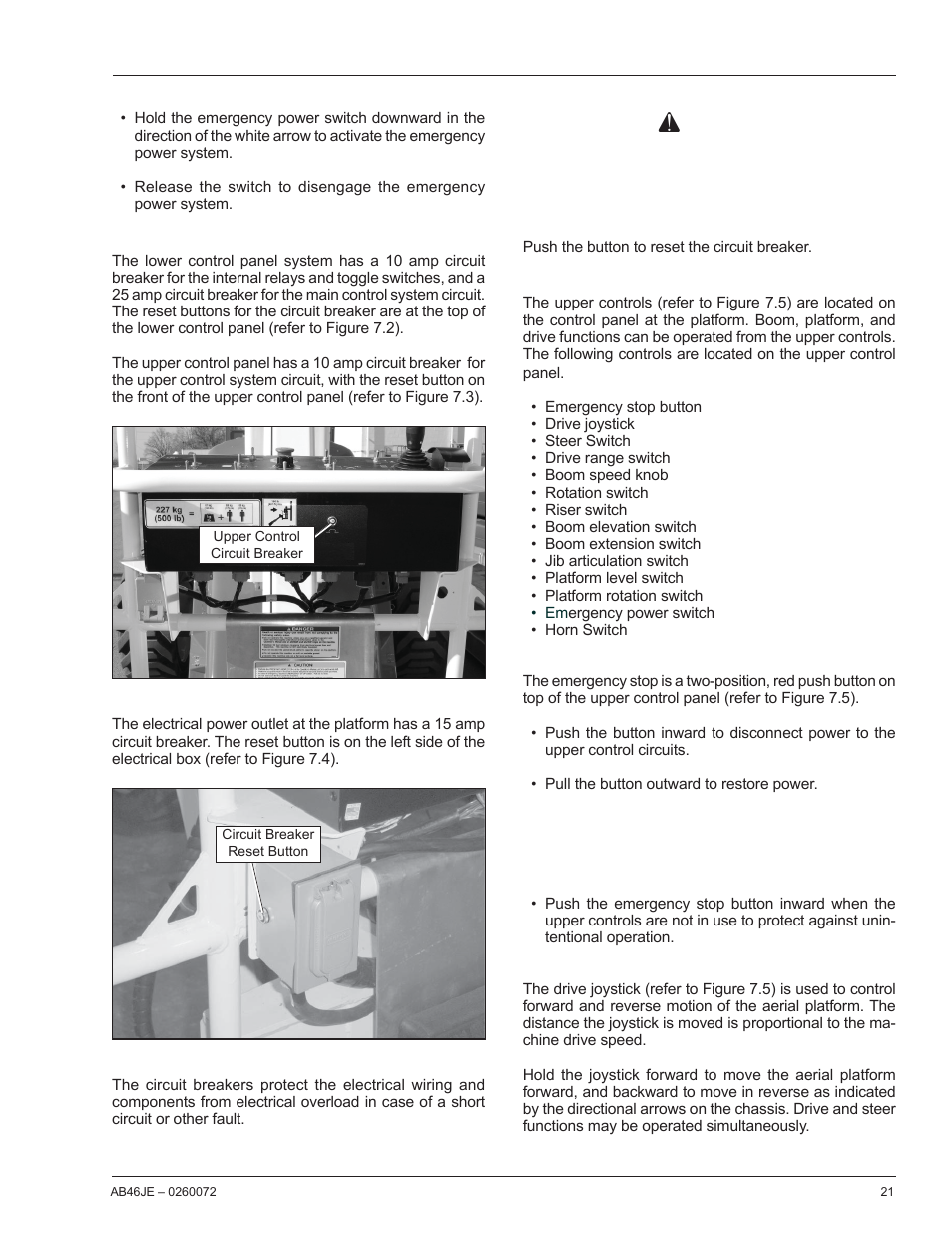 Caution | Snorkel AB46JE User Manual | Page 25 / 62