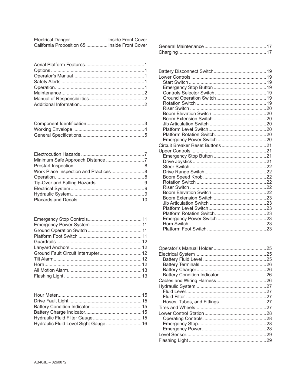 Snorkel AB46JE User Manual | Page 3 / 62