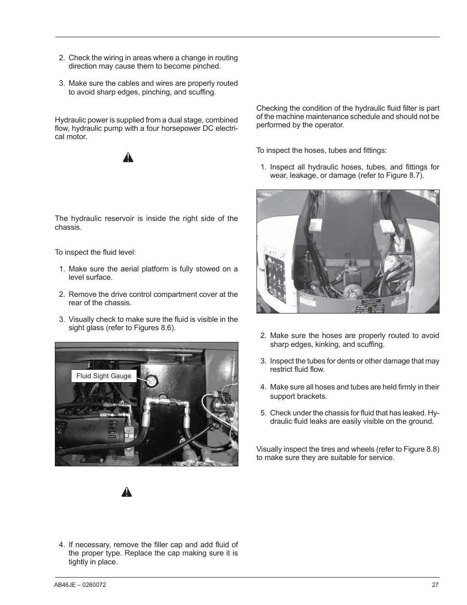 Danger, Caution | Snorkel AB46JE User Manual | Page 31 / 62