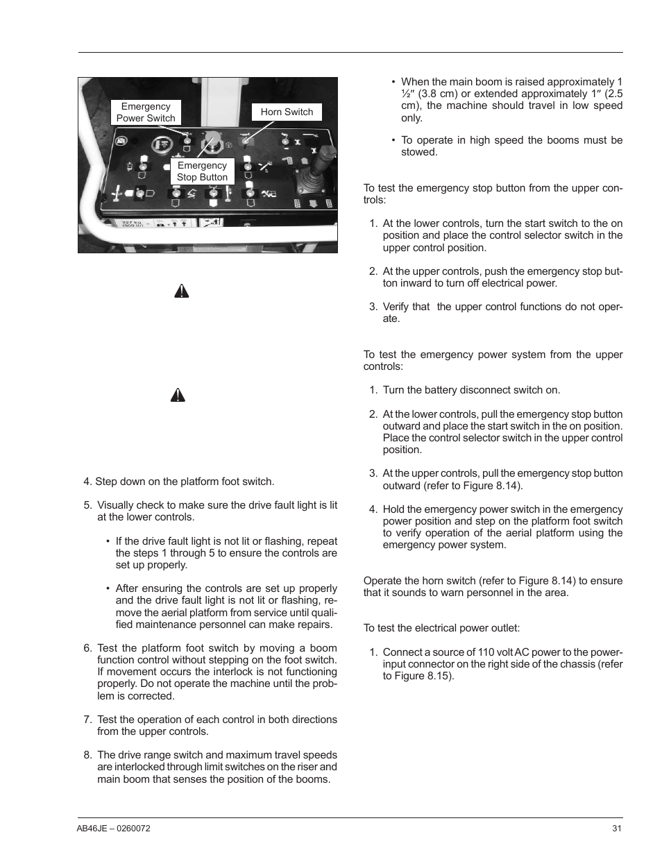 Danger, Warning | Snorkel AB46JE User Manual | Page 35 / 62