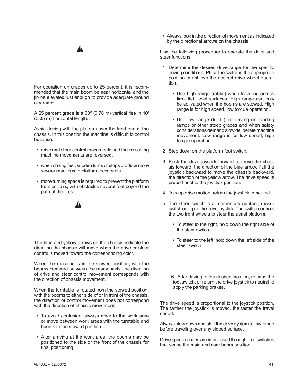 Danger, Warning | Snorkel AB46JE User Manual | Page 45 / 62