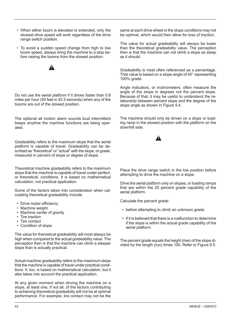 Warning, Danger | Snorkel AB46JE User Manual | Page 46 / 62
