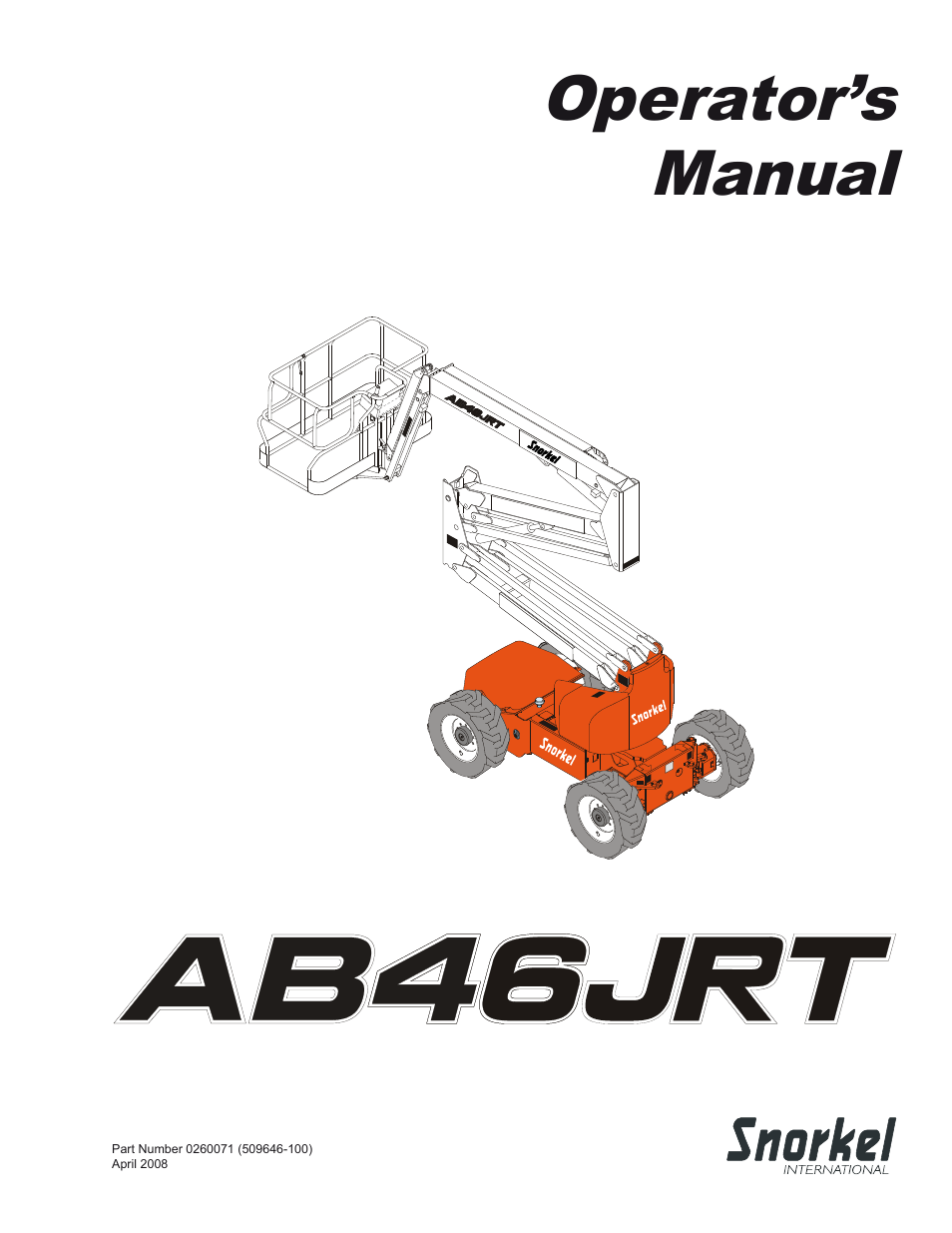 Snorkel AB46JRT User Manual | 68 pages