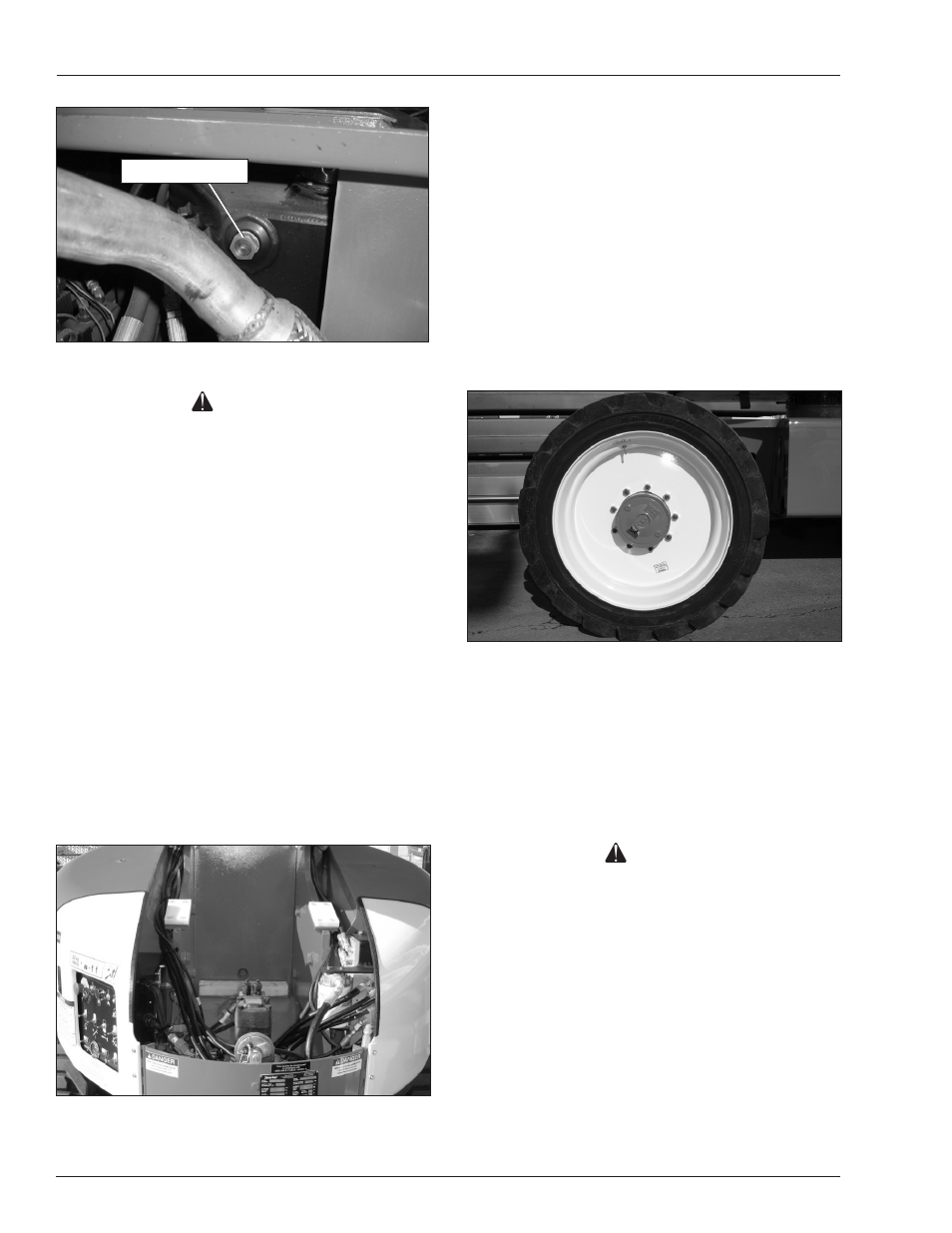 Fluid filter, Hoses, tubes, and fittings, Tires and wheels | Air filled, Danger, Caution | Snorkel AB46JRT User Manual | Page 32 / 68