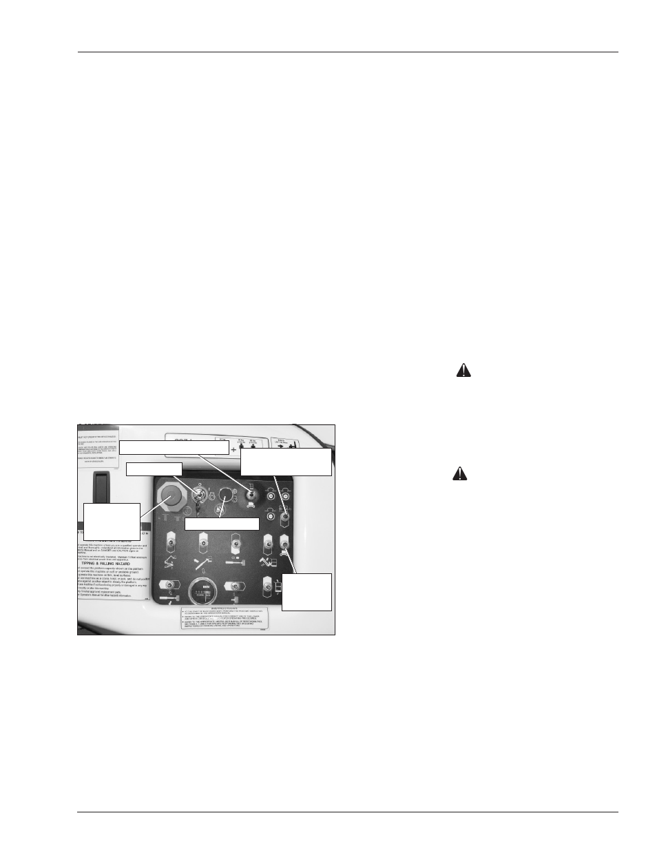 Foam filled lower control station, Operating controls, Emergency stop | Danger, Warning | Snorkel AB46JRT User Manual | Page 33 / 68