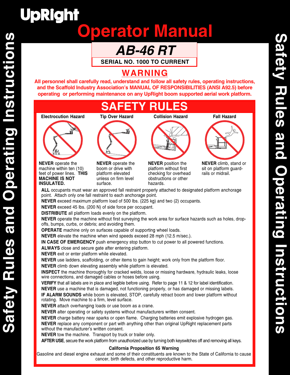 Snorkel AB46RT-sn1000+ANSI User Manual | 16 pages