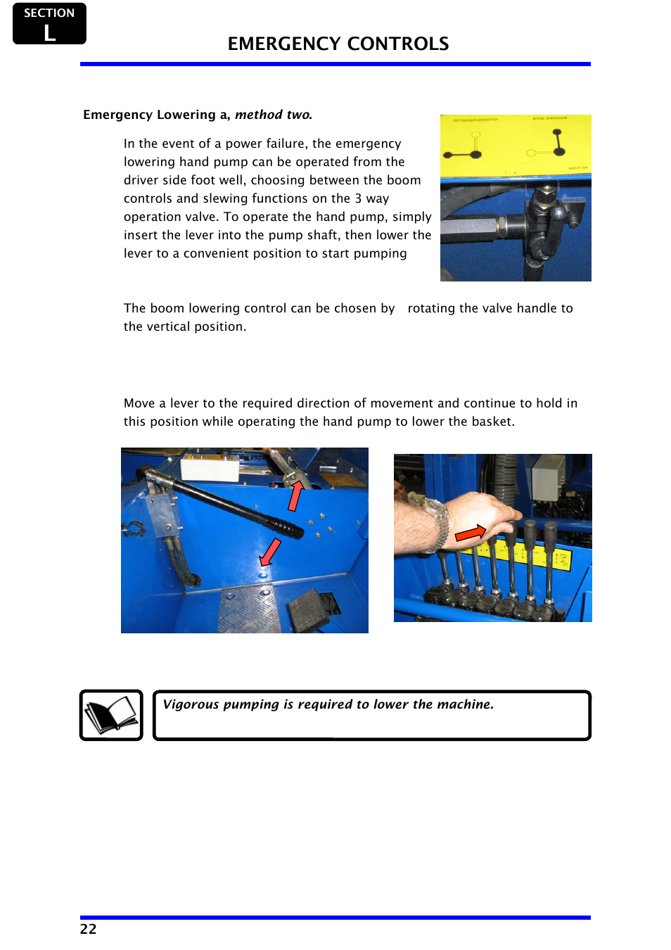 Emergency controls | Snorkel AB48HSRT-sn4611+ User Manual | Page 24 / 32