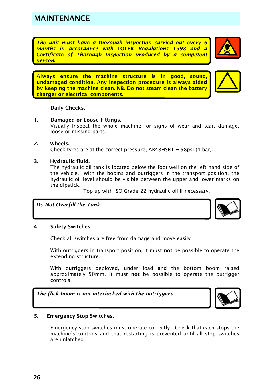 Maintenance | Snorkel AB48HSRT-sn4701+ User Manual | Page 28 / 32