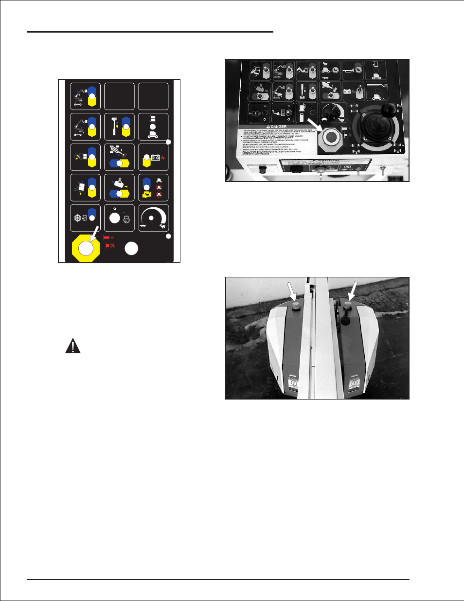 Engine shut-off alarm 2-2, Alternator not charging alarm 2-2, Axle unlocked alarm 2-2 | Alternator not charging, 2-2, Alternator, 2-2, Engine shut-off alarm, 2-2, Caution | Snorkel AB50JRT User Manual | Page 23 / 90