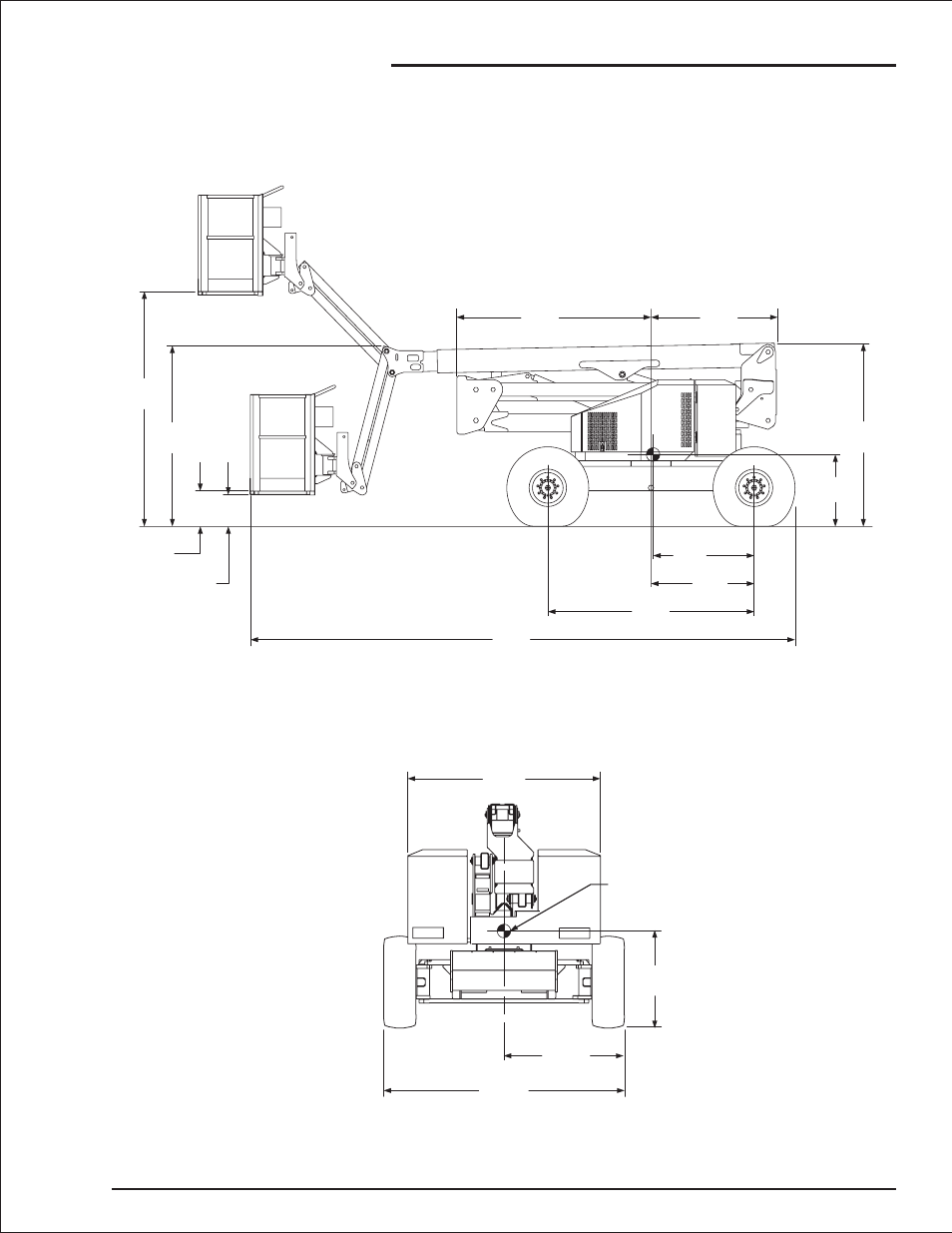 Specifications, General specifications 3-1, Times, 3-1 | System, 3-1, Fuel tank capacity, 3-1, Gradeability, 3-1, Ground clearance, 3-1, Ground pressure, standard tires, 3-1, Height, 3-1, Hydraulic oil, 3-1 | Snorkel AB50JRT User Manual | Page 30 / 90