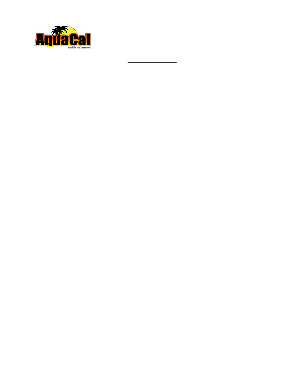 Aquacal H/AT100R User Manual | Page 43 / 44