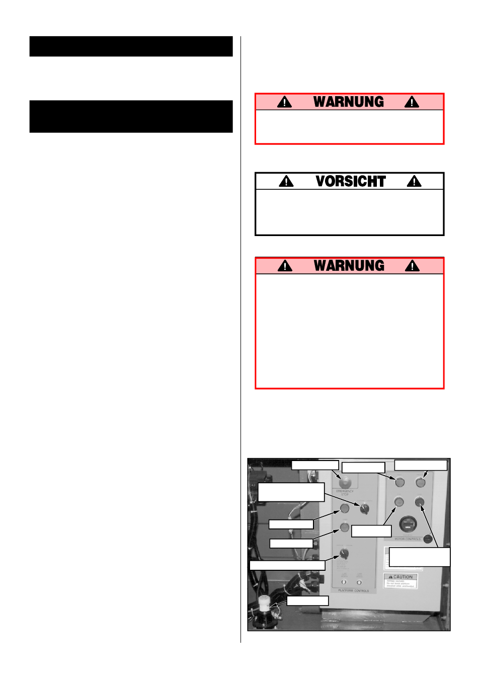 Einleitung, Vor-inbetriebnahme und sicherheitsinspektion, Inspektion der systemfunktionen | Snorkel LX41-sn1001-2746 User Manual | Page 22 / 40