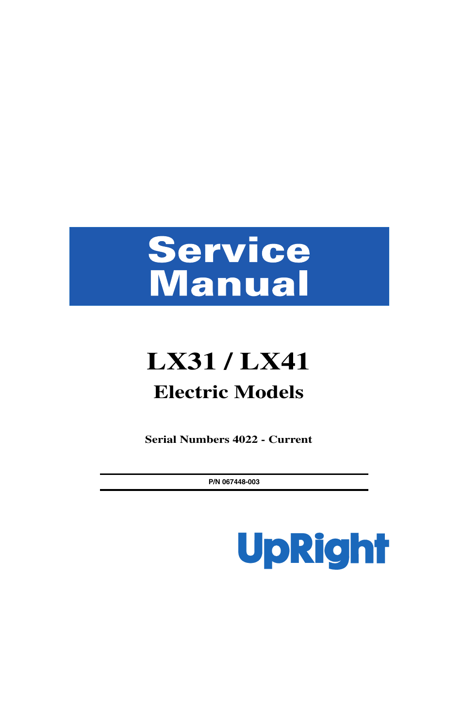 Snorkel LX41 Electric-sn4022+ User Manual | 104 pages