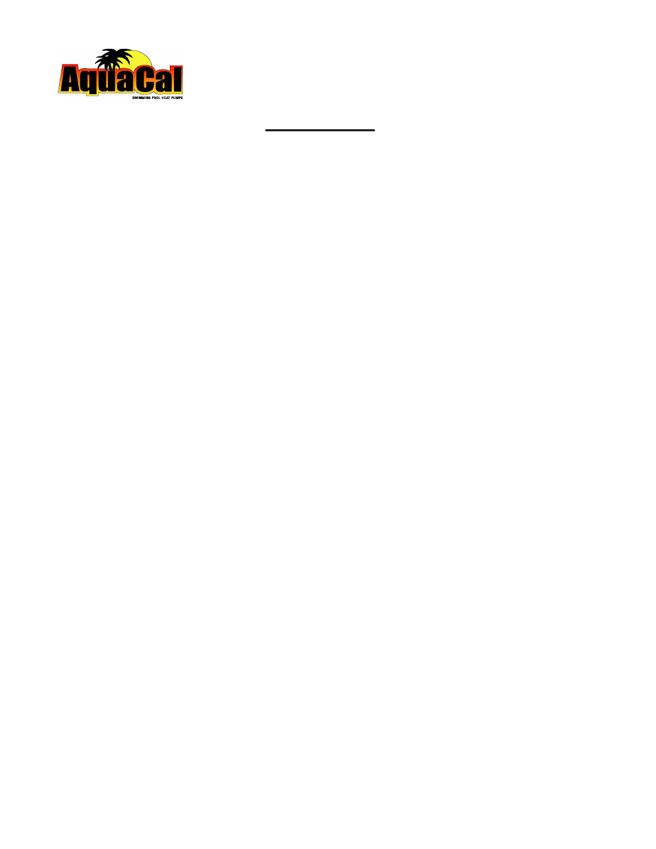 Aquacal H/AT120R User Manual | Page 2 / 44