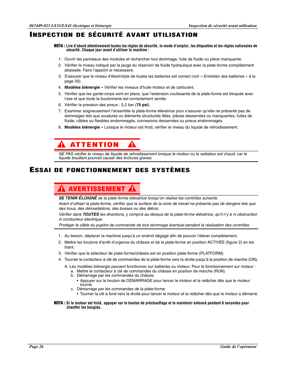 Avertissement | Snorkel Bi-Energy-sn4275+ User Manual | Page 28 / 64