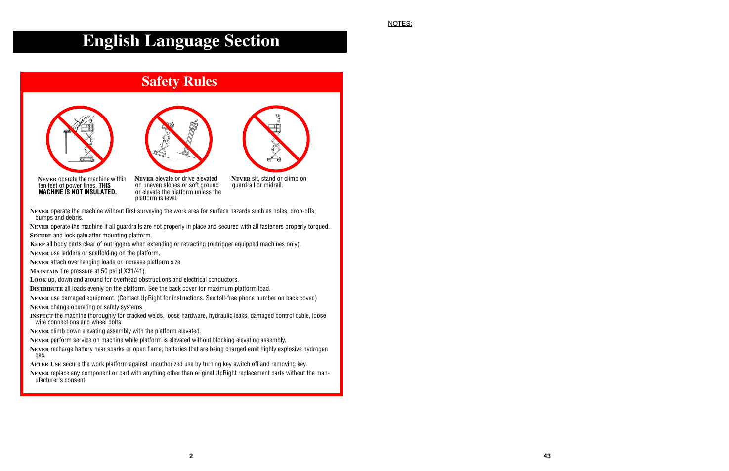 Safety rules | Snorkel LX50-sn2747-3299 User Manual | Page 2 / 40