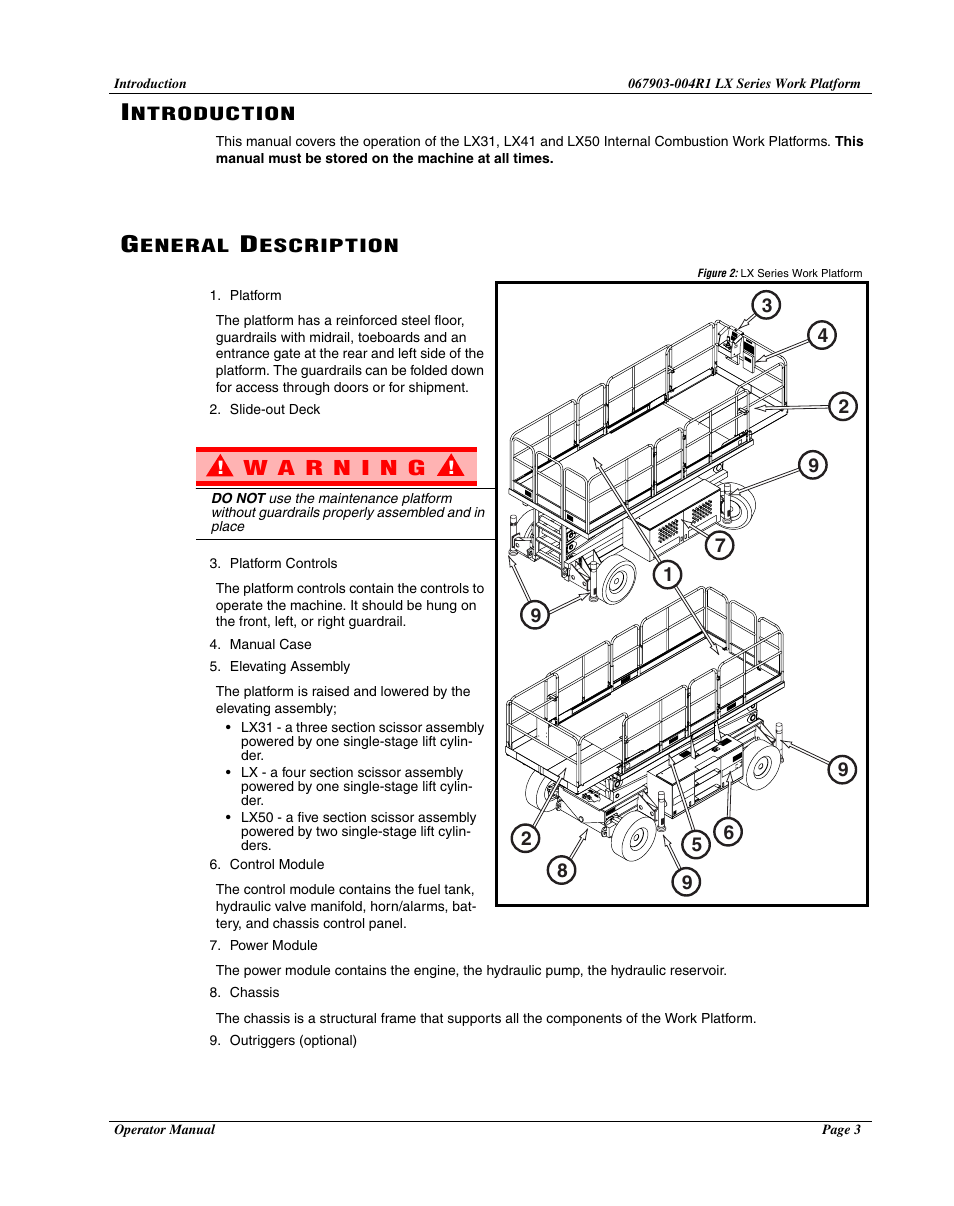 Introduction, General description | Snorkel LX50-sn4022+ User Manual | Page 5 / 24