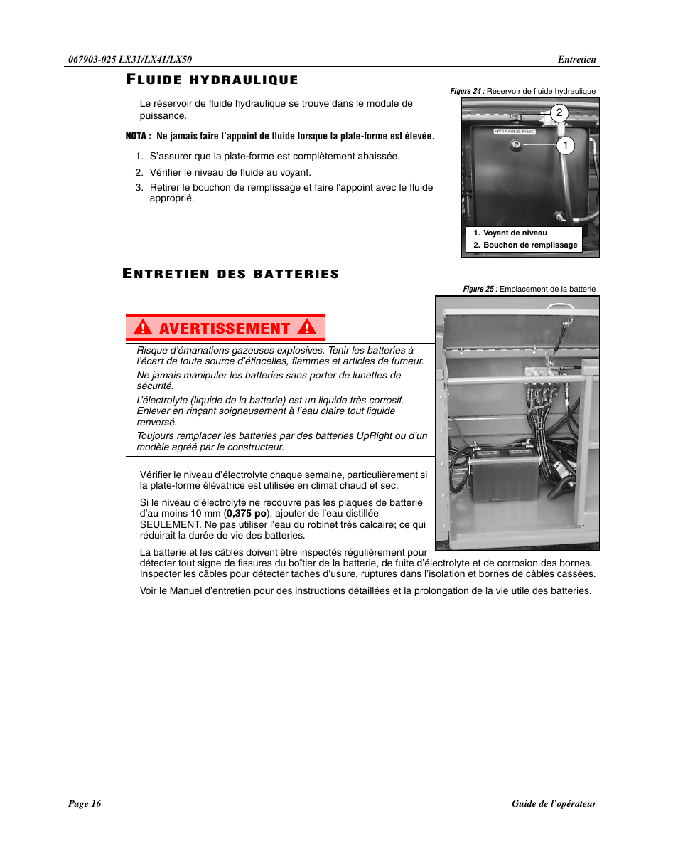 Avertissement | Snorkel LX50-sn4275+ User Manual | Page 40 / 72