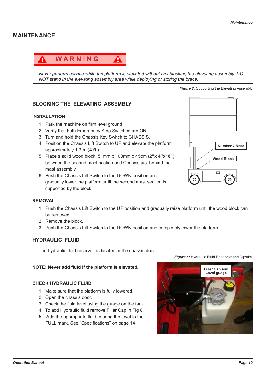 Maintenance | Snorkel M1230E User Manual | Page 14 / 20