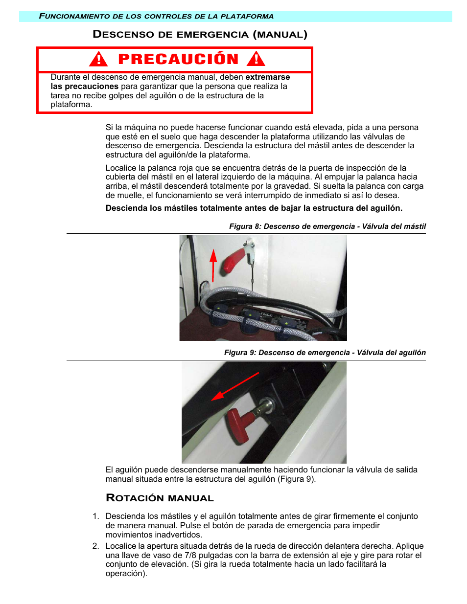 Precaución | Snorkel M2032J User Manual | Page 70 / 84