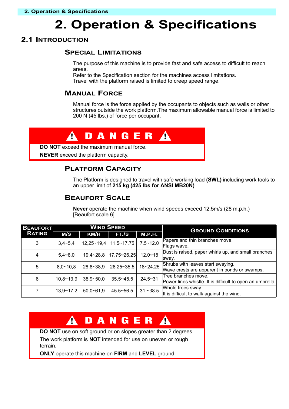 Operation & specifications | Snorkel M2639J-sn1000+ User Manual | Page 11 / 31