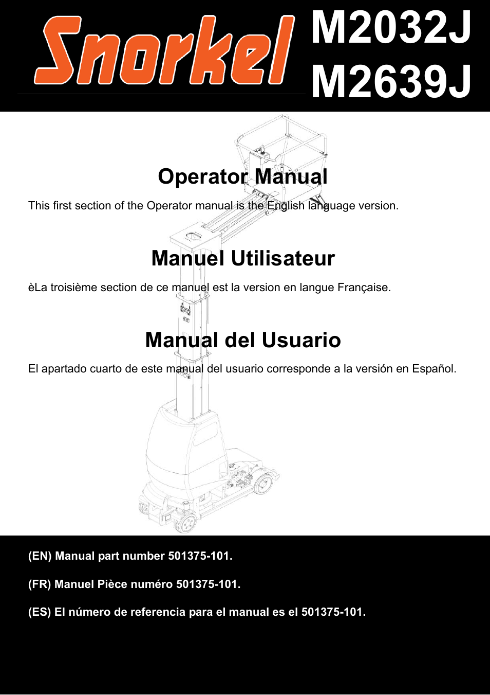 Snorkel M2639J-sn350+ User Manual | 82 pages