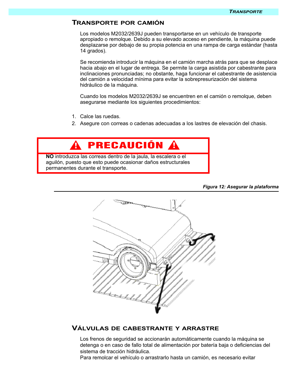 Precaución | Snorkel M2639J-sn350+ User Manual | Page 73 / 82