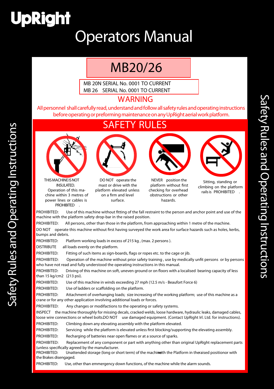 Snorkel MB20N-sn0001-0131 User Manual | 16 pages