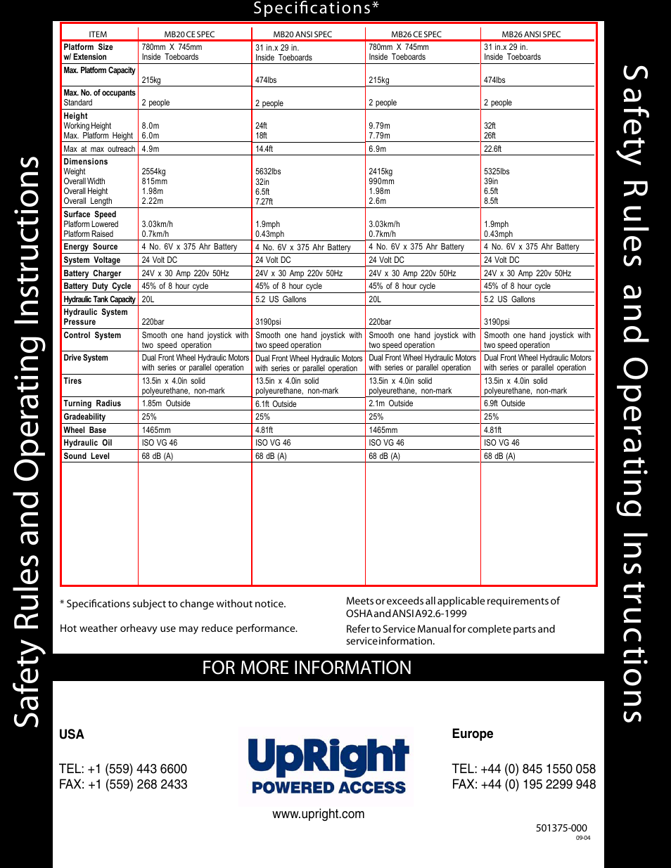 For more information | Snorkel MB20N-sn0001-0131 User Manual | Page 16 / 16