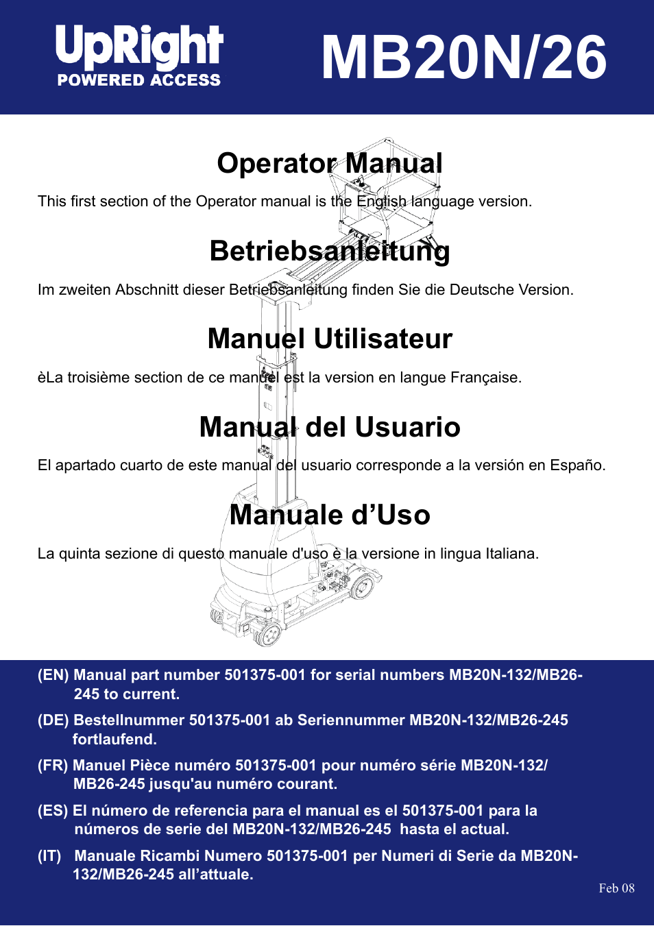 Snorkel MB20N-sn132+ User Manual | 132 pages