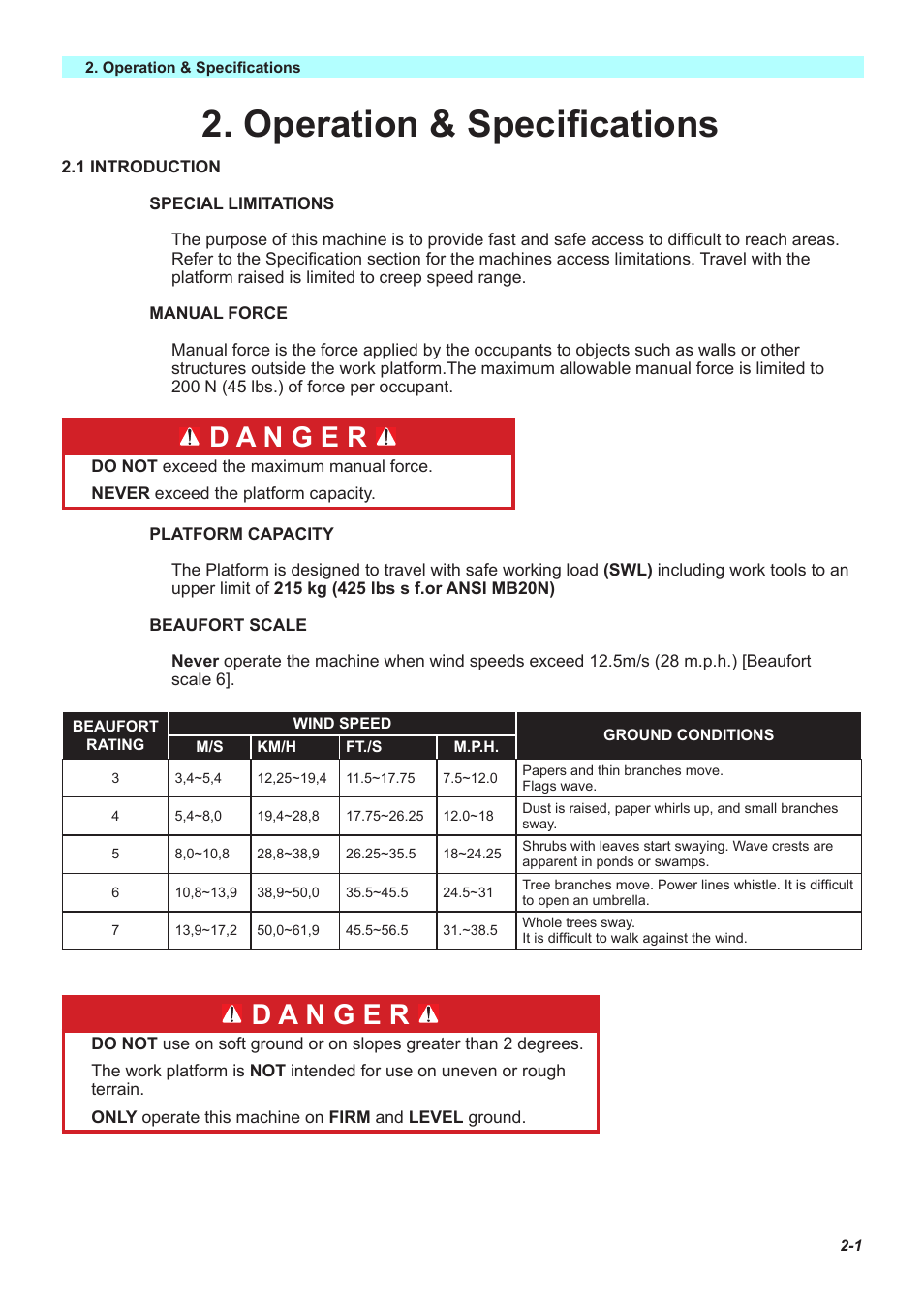 Operation & specifications | Snorkel MB26-sn435-999 User Manual | Page 10 / 30