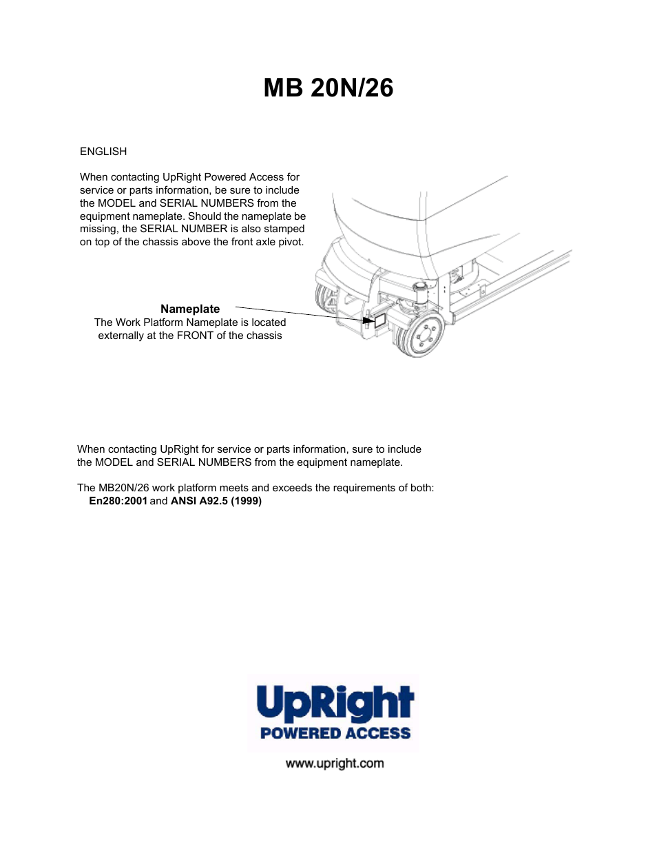 Mb 20n/26 | Snorkel MB20-sn1000+ User Manual | Page 3 / 32