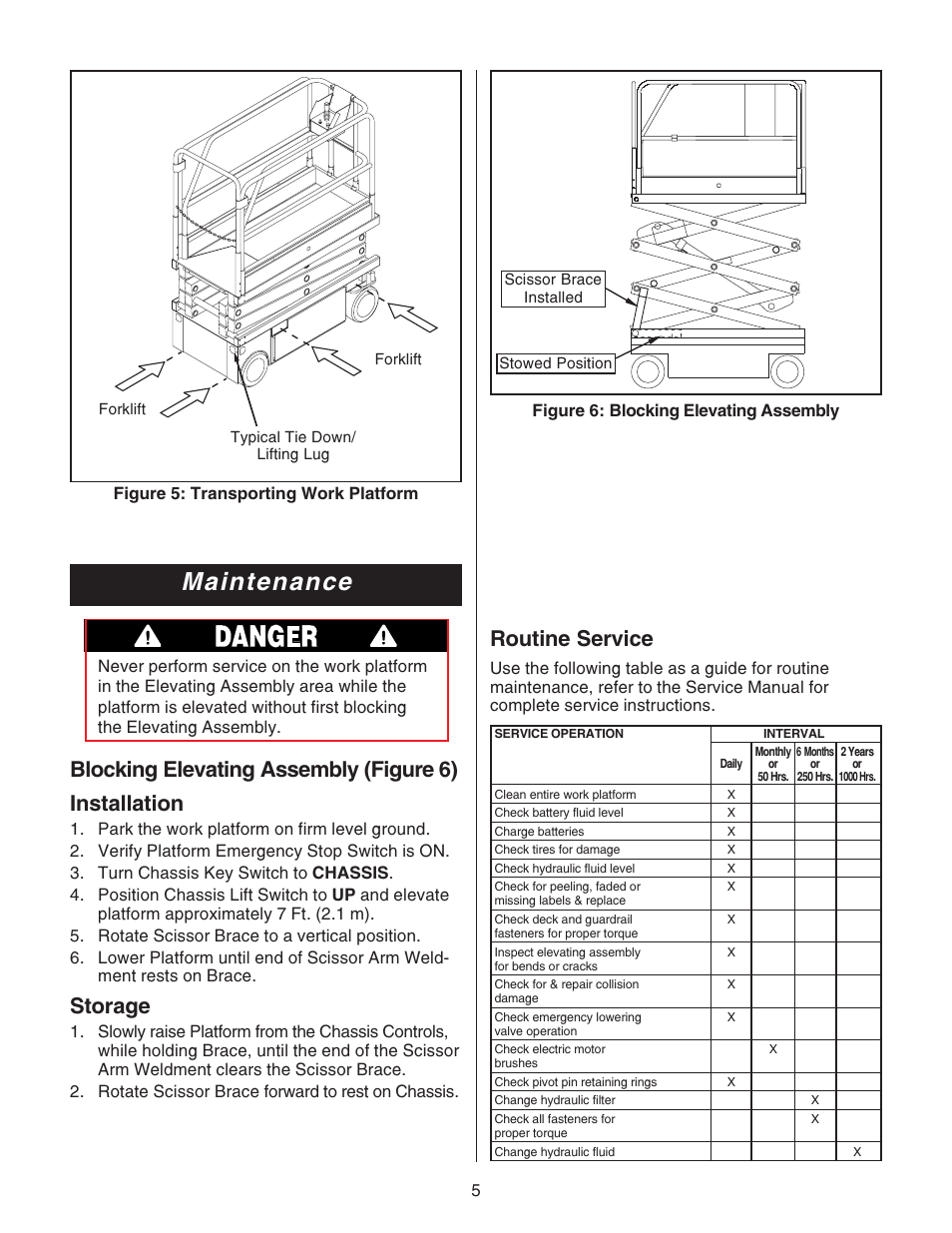 Maintenance, Routine service, Storage | Snorkel MX19-sn1600+ User Manual | Page 5 / 8