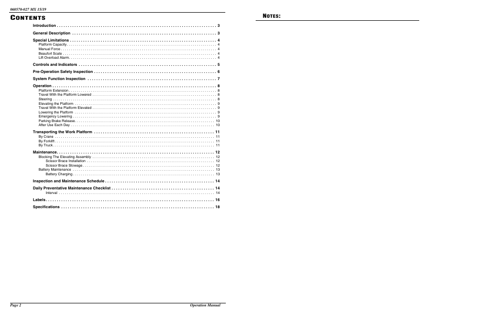 Ontents | Snorkel MX19-sn18100-19999 User Manual | Page 4 / 30