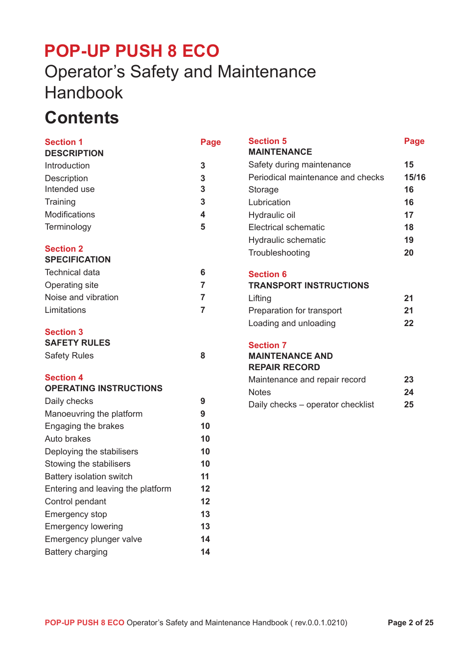Snorkel Pop-Up Push 8 Eco User Manual | Page 3 / 28