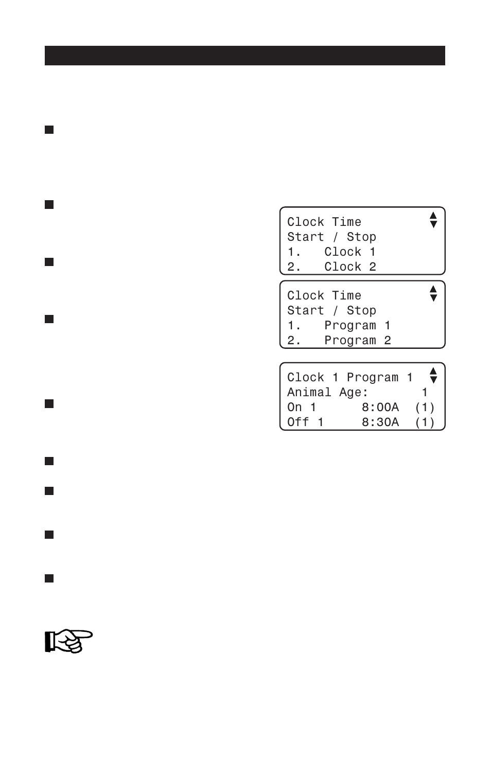 1 adjusting clock output start and stop times, Pp-32 | Acme PP-32 User Manual | Page 46 / 100