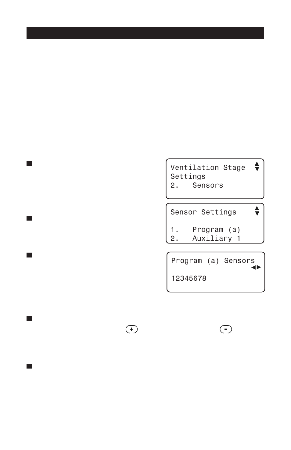 4 sensor assignment, 1 assigning sensors to the room t° and fan stages, Assignment of sensors see sensors | Average temperature see temperature, Assigning sensors to fan stages, Room temperature see temperature, Sensor assignment, Sensor assignement settings, Assigning sensors to the room t, Pp-32 | Acme PP-32 User Manual | Page 66 / 100